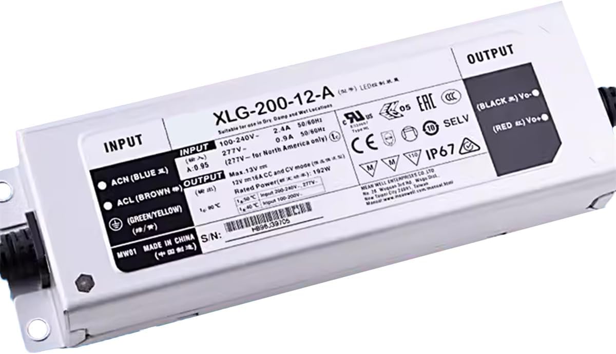 1PC XLG-200-12-A 12V 16A 200W Constant Power Mode LED Driver