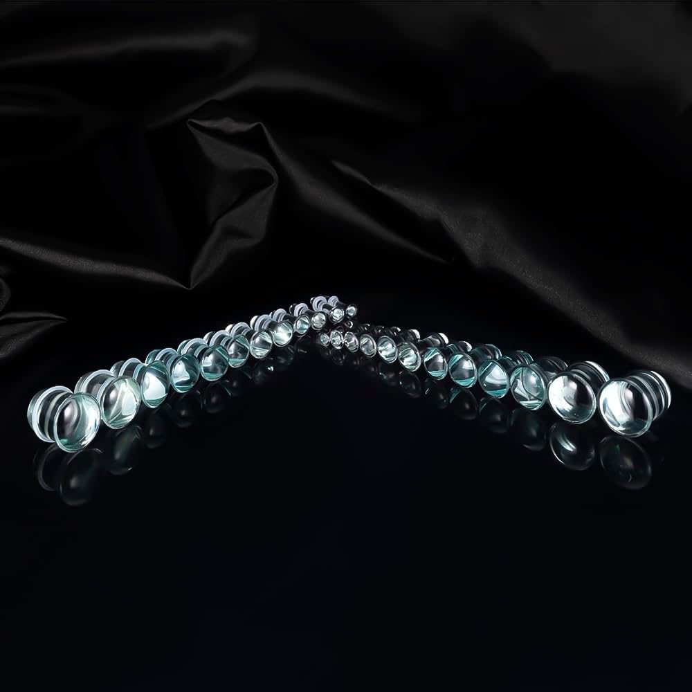 DOEARKO 4PCS Glass Ear Gauges Stretching Kit Plugs Comfy Stretching Fashion Body Piercing gauge stretching kit 1.2mm-16mm