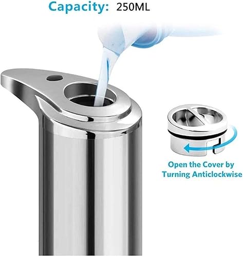 Miniatura 5 de Dispensador automático de jabón sin contacto de 9.5 fl oz9.5 onzas con sensor infrarrojo, 3 niveles de jabón ajustables, dispensador de jabón