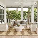 nuLOOM Outdoor Performance Collection Sabina Brown/Ivory, 8' x 10', Soft and Cozy, High Traffic, Stain Resistant, Easy Clean, Durable Area Rug for Indoor/Outdoor Patio, Deck, Porch, Garden, Courtyard