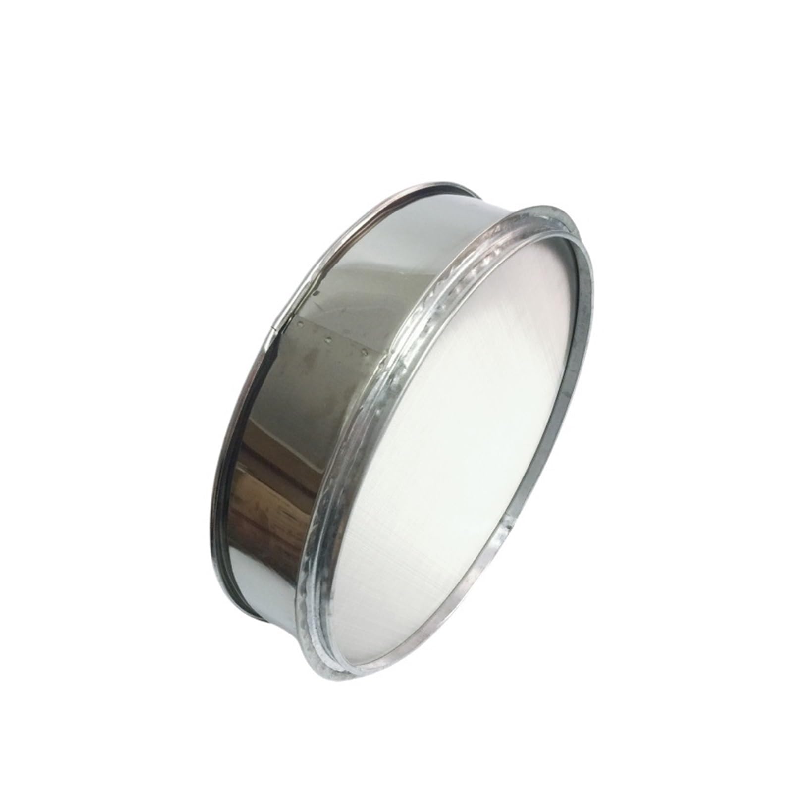 Sito testowe ze stali nierdzewnej z siatką filtracyjną i chromowaną ramą, średnica 20 cm, 0,008 mm – 0,063 mm (500 mesh)