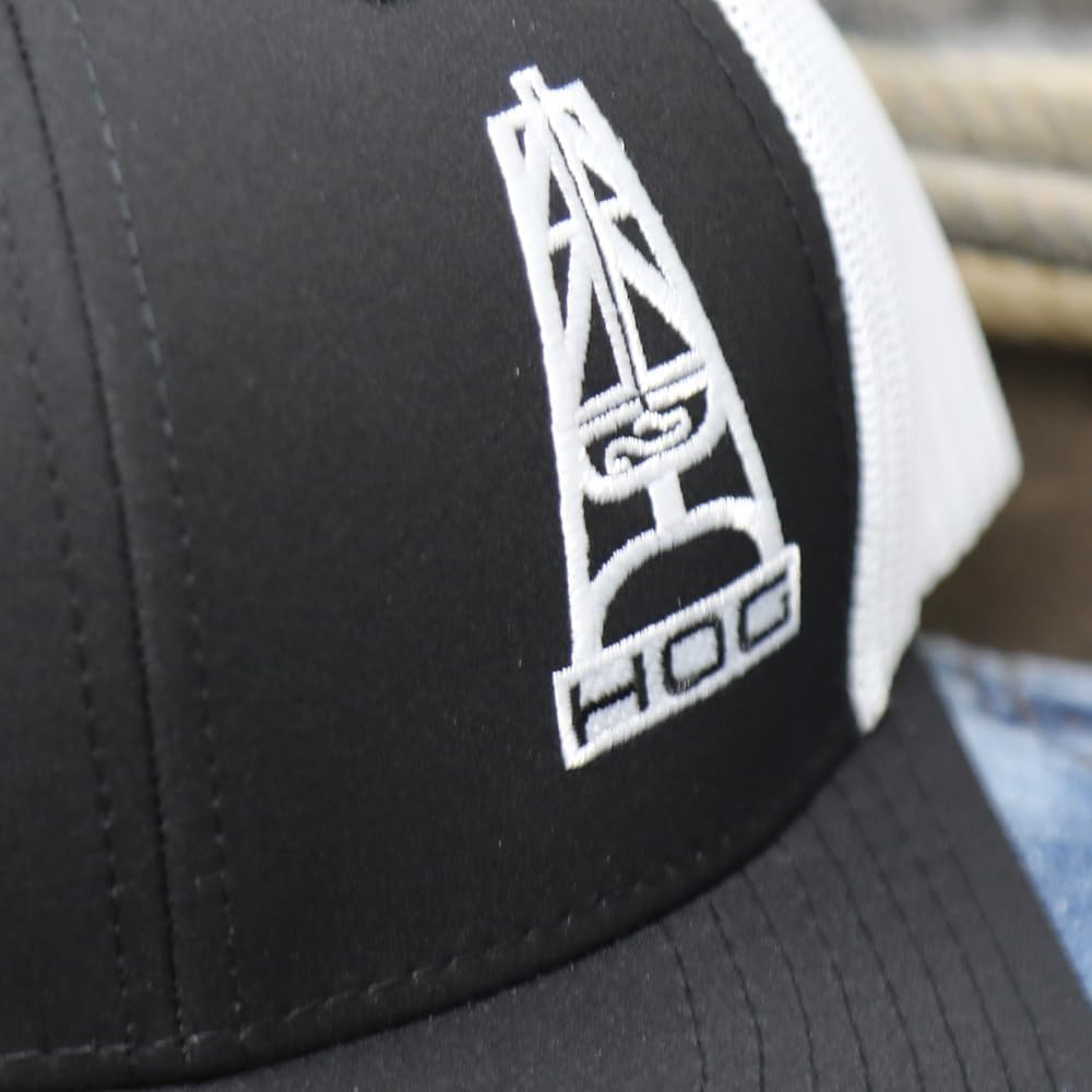 HOOEY Oil Gear (HOG) Adjustable Snapback Mesh Trucker Back Hat