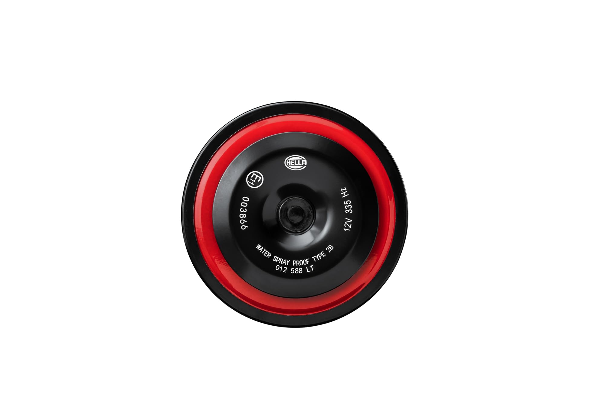 HELLA 3AM 012 588-341 Clacson - HELLA STYLE HORN S98 SET - 12V - 115dB(A) - Gamma frequenze: 335/400Hz - Tono basso/Tono alto - elettrico - ECE - Colore alloggiamento/sede: rosso/nero - Quantità: 2