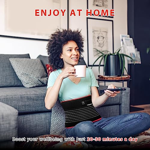 Image of Red Light Therapy Belt for Body Comfort - APP-Controlled Wearable Dual Power Modes, Ideal for Women (Black4)