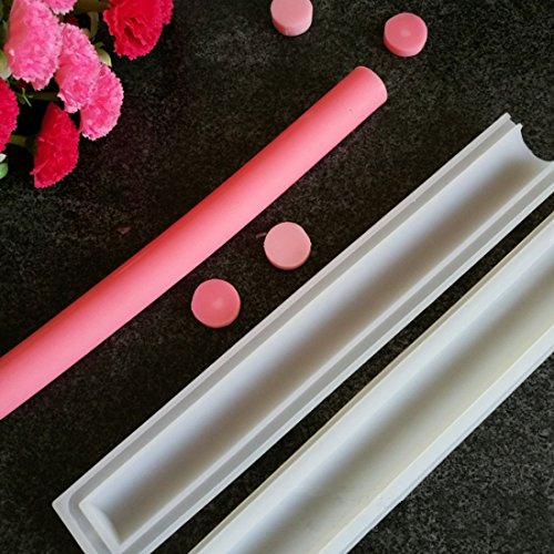 Justfund Round Shape Tube Column Silicone Soap/Candle Mold Embed Soap Making Supplies Tool Dia. 1Inch #TOP3