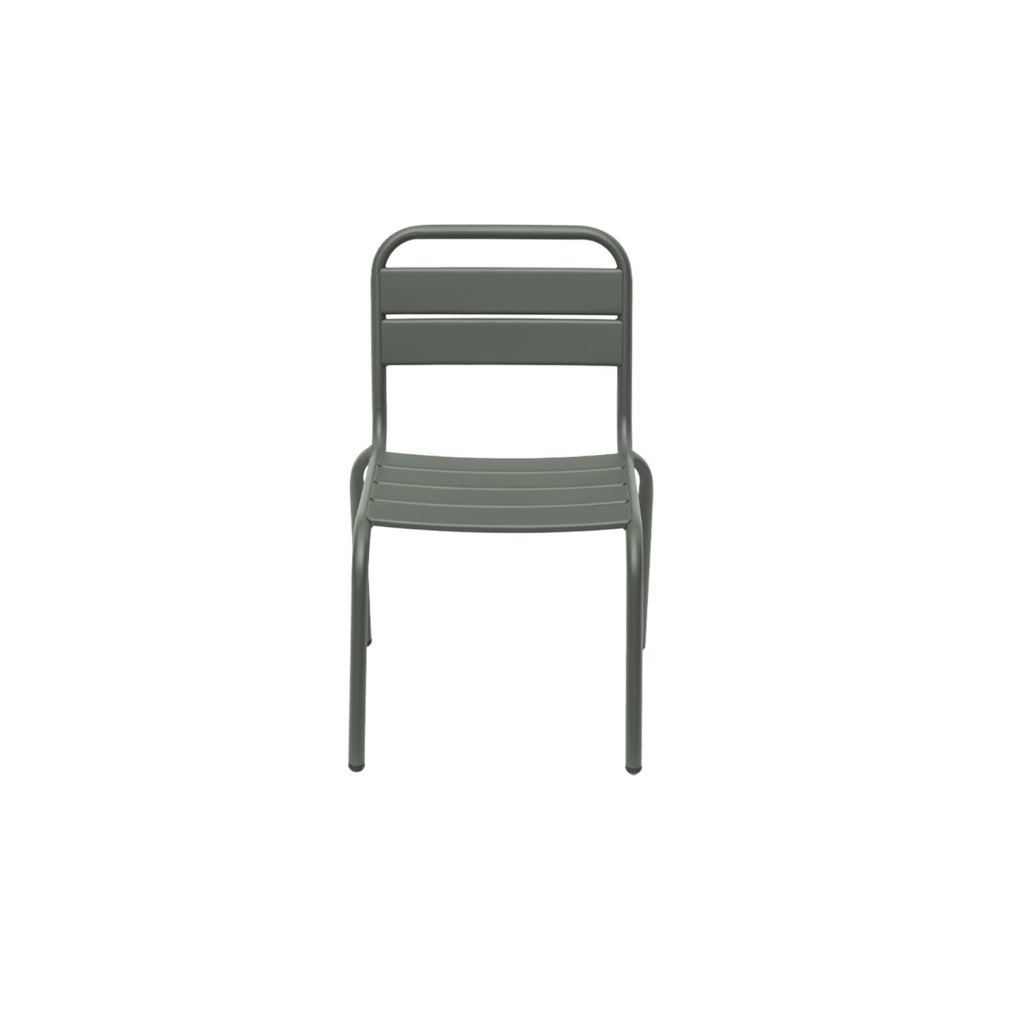 sweeek - Lot de 2 chaises en métal kaki pour enfant. salon de jardin enfant