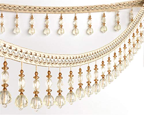 Zeagro - Cortina de cuentas trenzadas para colgar con flecos y flecos