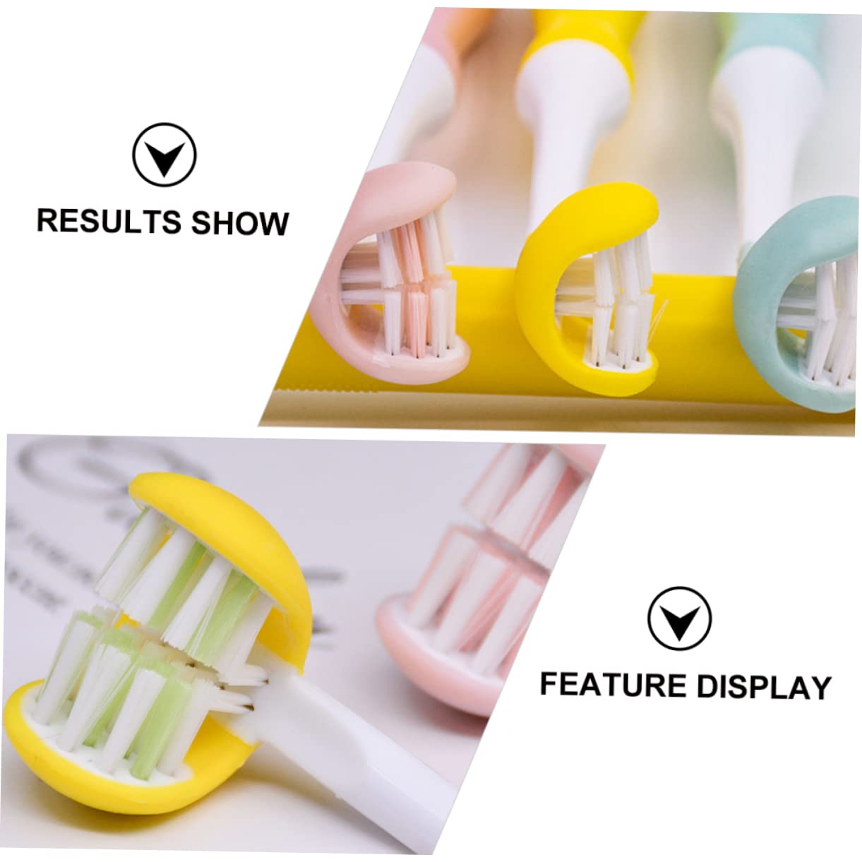 SHERCHPRY Spazzolino da Denti Design Avvolgente per Adulti 3 Lati Setole Morbide e Materiale Pp Leggero per Pulizia Orale Completa e Delicata