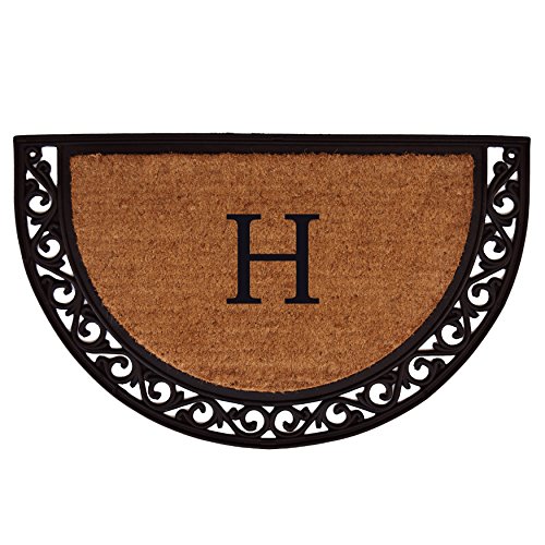 Calloway Mills 100102436H Ornate Scroll Heavy-Duty Monogrammed Doormat (Letter H)