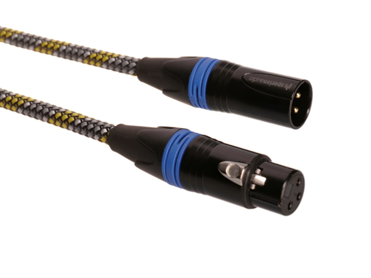 Aperion Audio Symmetrisches XLR-Kabel für High-End-Audio/Heimkino-Systeme, Stecker aus reinem Kupfer und robuste Abschirmung – XLR-Stecker auf XLR-Buchse (einzeln) (91 cm)