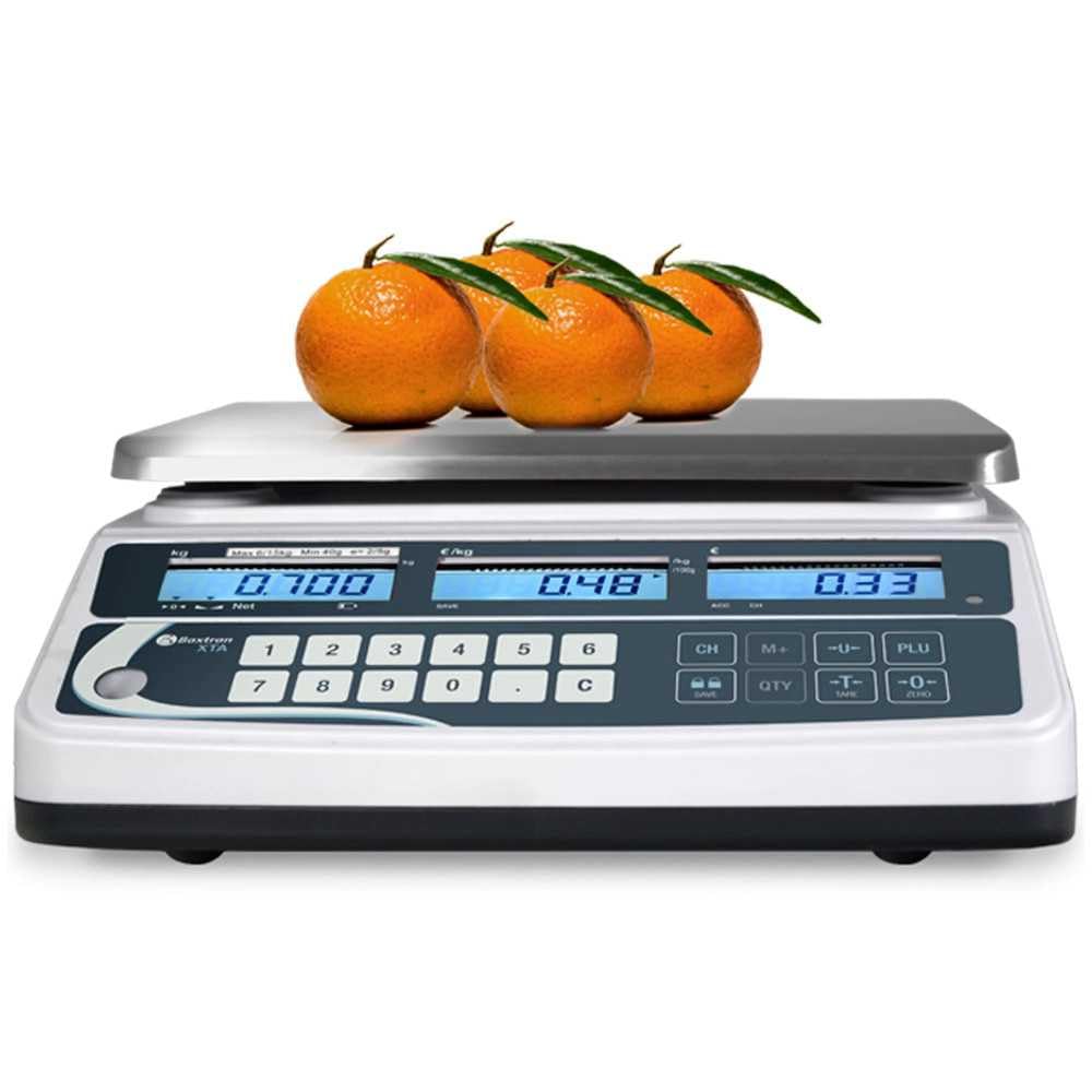 MBH - Balanza Comercial con TPV Profesional hasta 30 kg para Hostelería, Frutería, Carnicería y Panadería. Báscula con Peso-Precio-Importe y RS232 (283x318x110 mm)