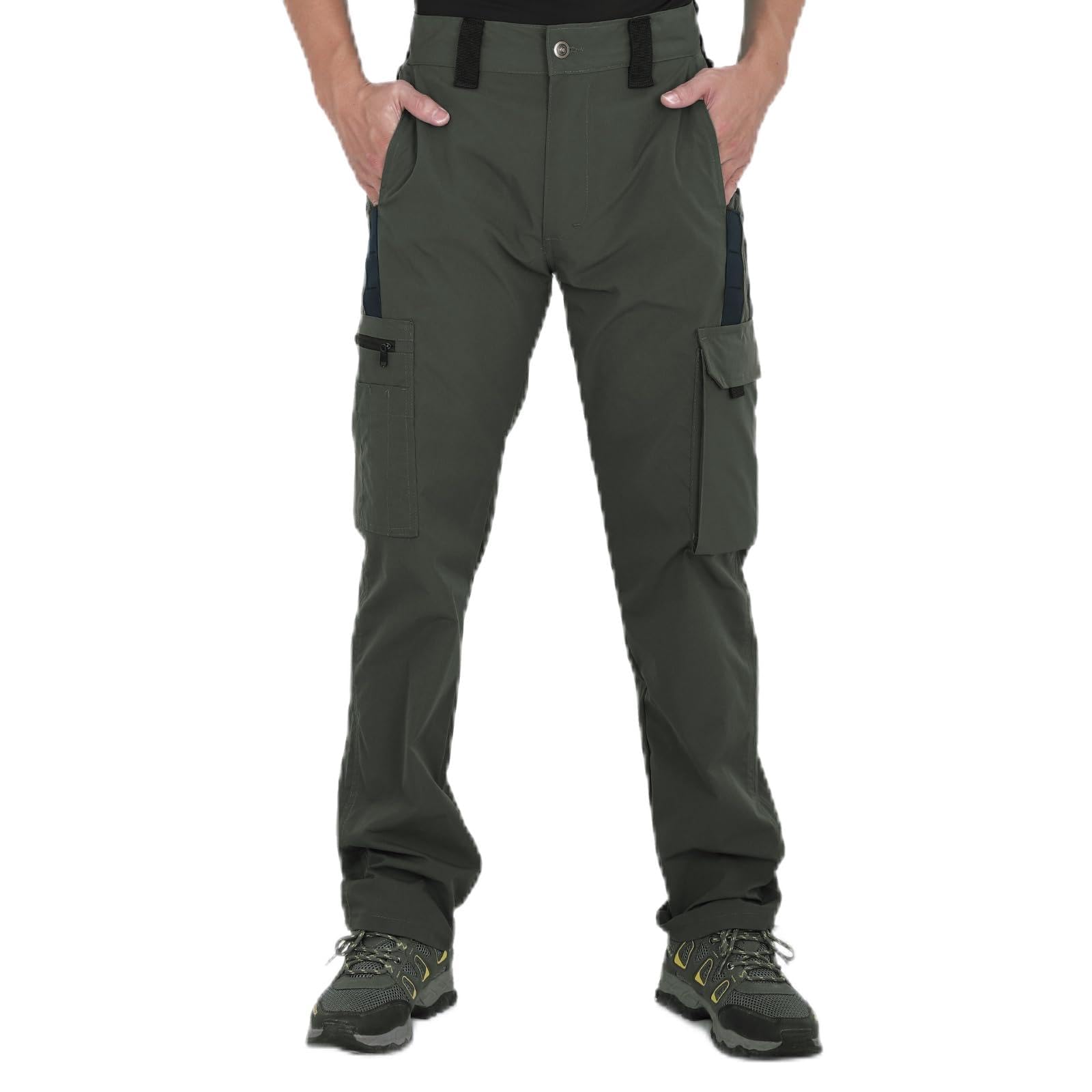 LHHMZ Herren Outdoor Cargohose, Bequeme Freizeit Arbeitshose, Sportliche Wander- und Jagdhose mit Mehreren Taschen