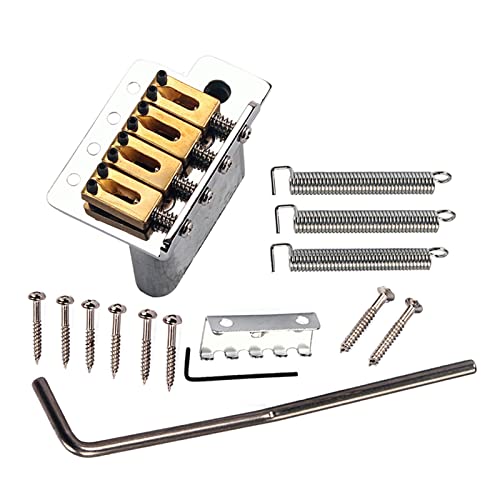 BaoFufc 4-String Guitar Tremolo Bridge With Mounting Screws Kit Guitar Tremolo System Replacement For Box Guitar Projects Bass Guitar Accessories Gifts