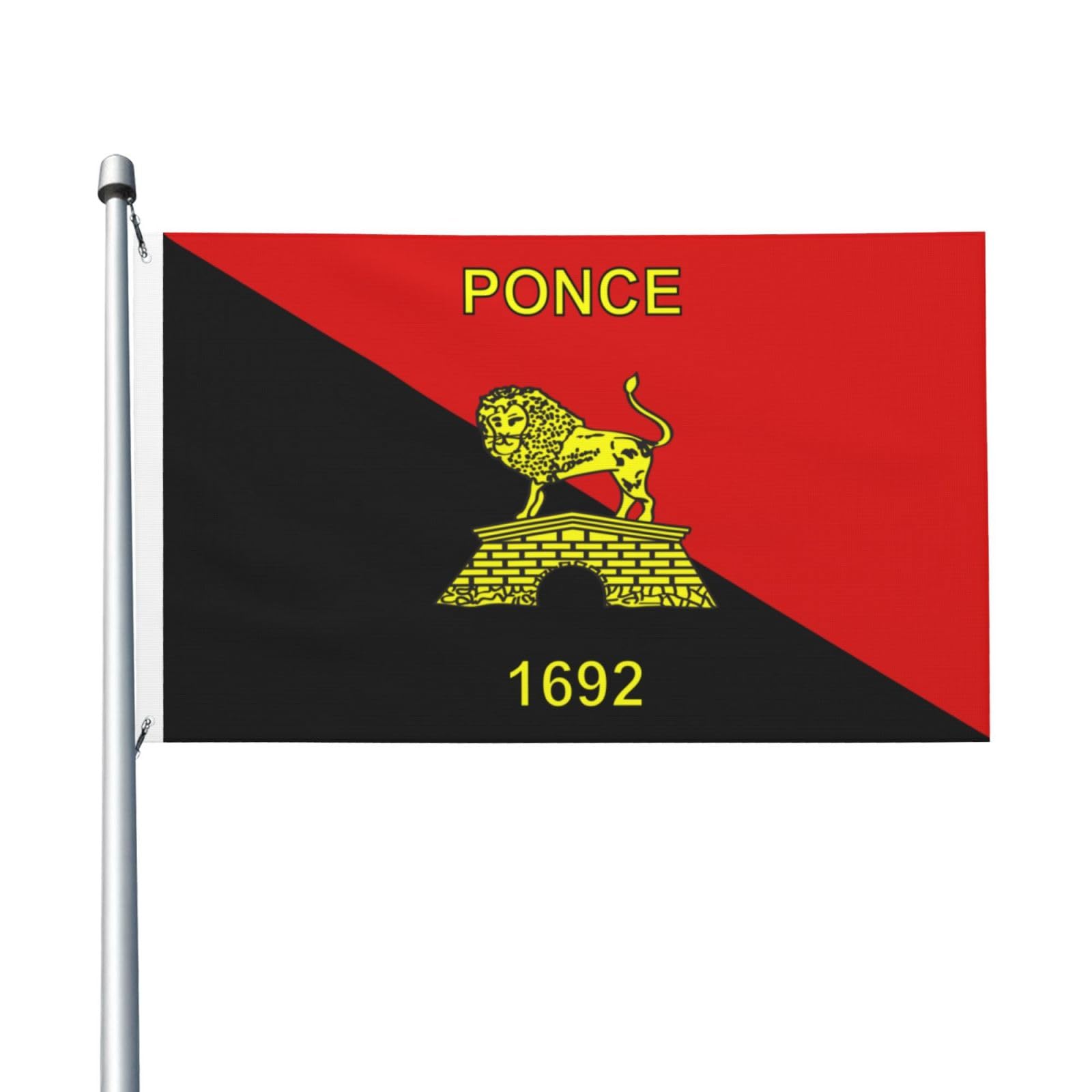 Bandera jardín Ponce versión de 1692 detén el desgaste solar con tela anti decoloración