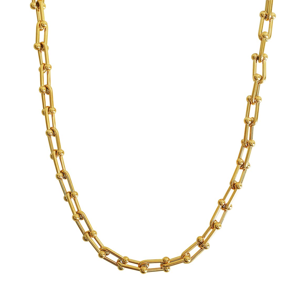 Aaishwarya 18K Gold Plated U-Shaped Chain Link Necklace