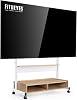 FITUEYES TV Stand Rollable TV Stand with Wheels Floor Stand TV Trolley for 70-100 Inch TVs Height Adjustable High Max 80 kg VESA 850 x 600 mm