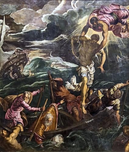 Toile murale Tintoretto San Marco 60x90cm imprimée sur tissu premium