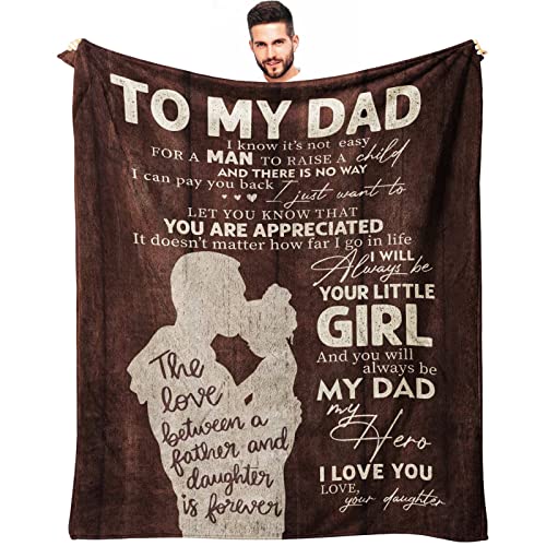 Sbangtu Fathers Day Dad Gifts from Daughter, Gifts for Dad from Daughter Blankets 60