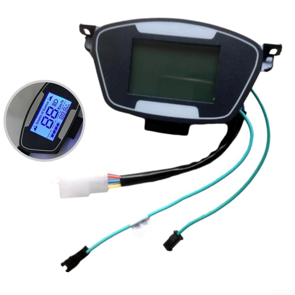 Electric LCD Display Meter, Electric Bike LCD Display Electric Bike Accessories LCD Display Meter, Speedometer Odometer, Electric Scooter Control Panel(without display case)
