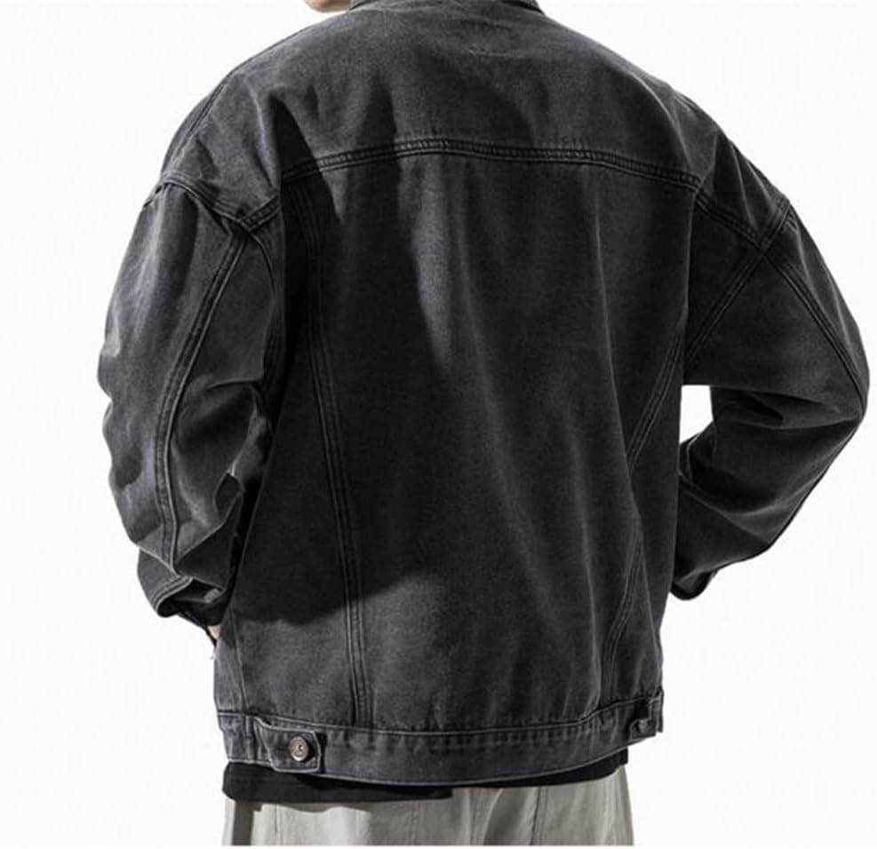 Casual Jacket Port Men's Denim Fall Loose Vintage Jeans