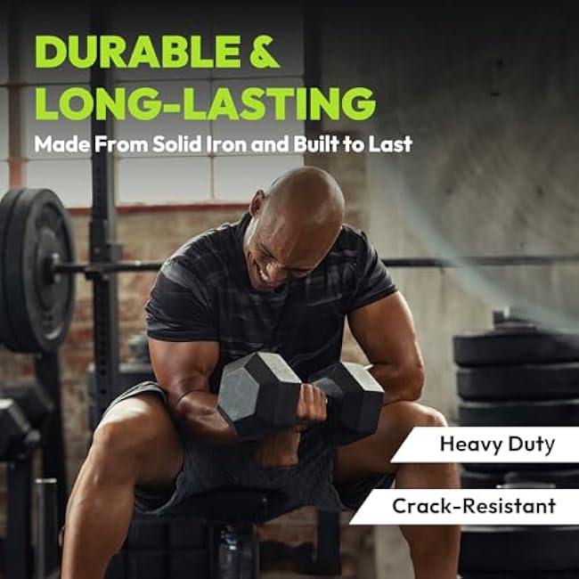 Hex Dumbbell Sets with Rack, 290-670 lb Rubber Encased Exercise & Fitness Dumbbells Set, Hand Weight for Strength Training, Weight Dumbbells