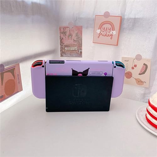 Miniatura 5 de ENIFLY Linda funda suave a prueba de golpes Kuromi compatible con Nintendo Switch, carcasa duradera resistente a los arañazos para Joycon, juego de