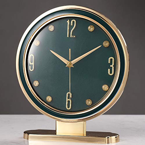 Relojes péndulo for sala estar modernos hechos de aleación y cuero verde 5