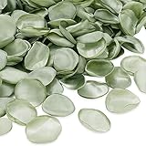 Whaline 600Pcs Silk Rose Petals Sage Green Flower Petals Artificial Scatter Flowers for Bridal Shower Romantic Night Wedding Aisle Table Centerpieces Reception Tables Decorations