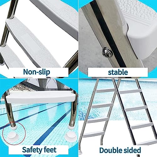 Escalera para piscina arriba del suelo con 4 escalones miniatura 5