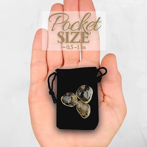 Miniatura 3 de Piedras de cristal de citrino natural  3 piezas de piedras preciosas de 0.5 a 1 pulgada para curación, ansiedad, riqueza, dinero, abundancia, éxito,