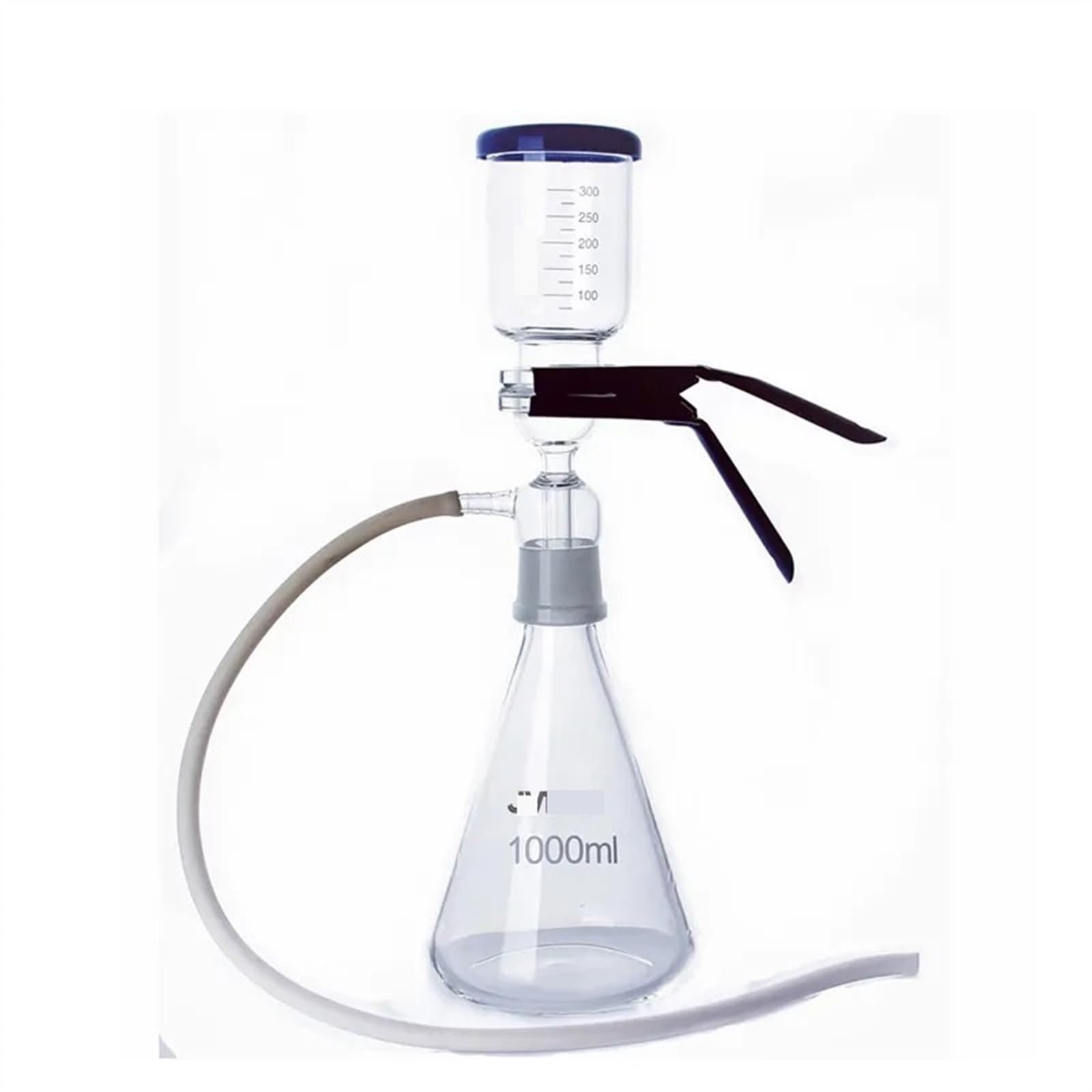 equipo de laboratorio Juego de aparatos de filtración solvente, unidad de filtro de vacío con núcleo de arena de vidrio de 1000 ML, dispositivo con taza de filtro de 300 ml y matraz receptor de 1000 M