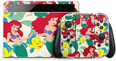 Skinit Decal Gaming Skin Compatible with Nintendo Switch OLED (2021) - Officially Licensed Disney The Little Mermaid Ariel Illustration Design