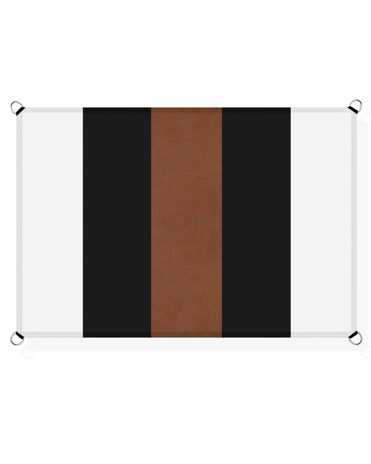 Black Brown Whte Sun Sail Shades Rectangle Canopy,Sunlight Block Heavy Duty Curved Backyard Shade Cover,Waterproof Sun Shades for Patios Garden Outdoor,8'x10' Boho Geometric Tribal Stripes Modern