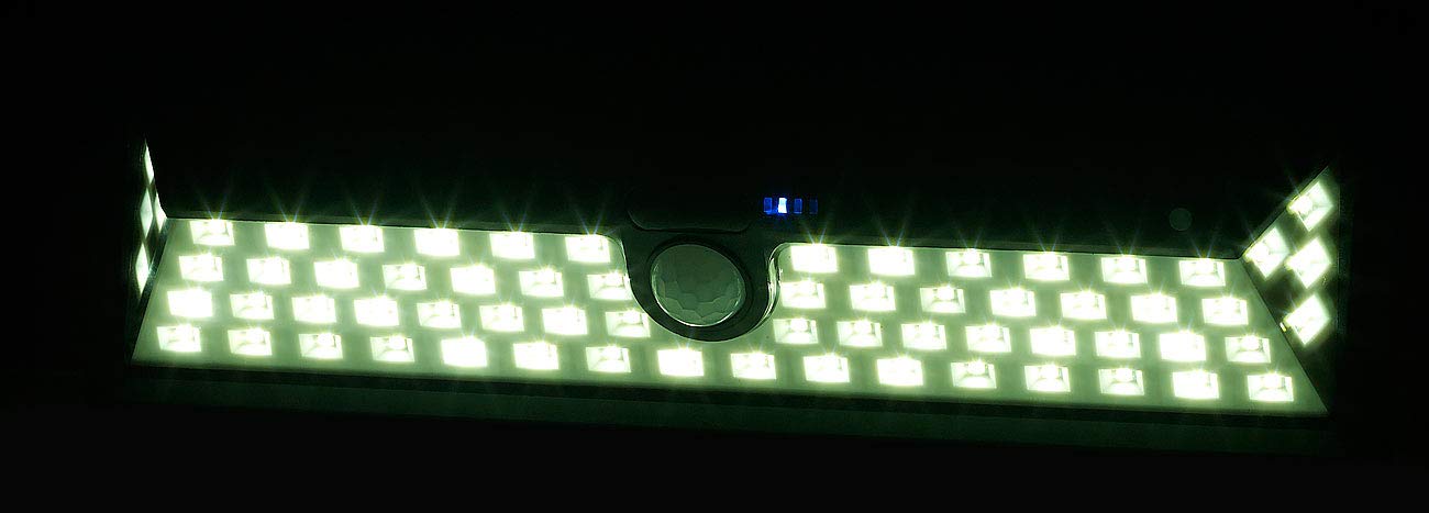 Luminea Solar Außenleuchten: 2er-Set Solar-LED-Wandleuchten, Bewegungs-Sensor, Akku, 800 lm, 13,2 W (LED-Nachtlicht, Licht-Sensor-Lampen, Akkus)