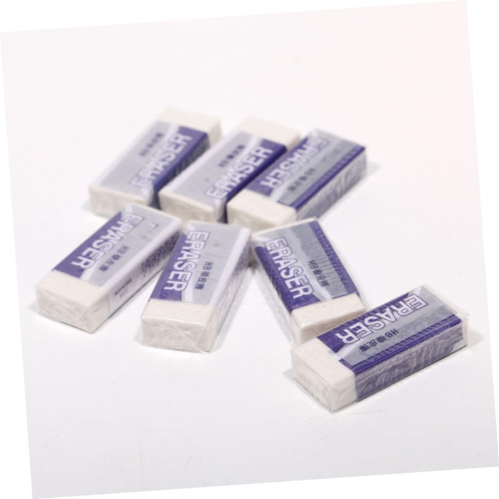 TEHAUX 20 Pack White Erasers Student Drawing Eraser School Stationery for Boys and Girls