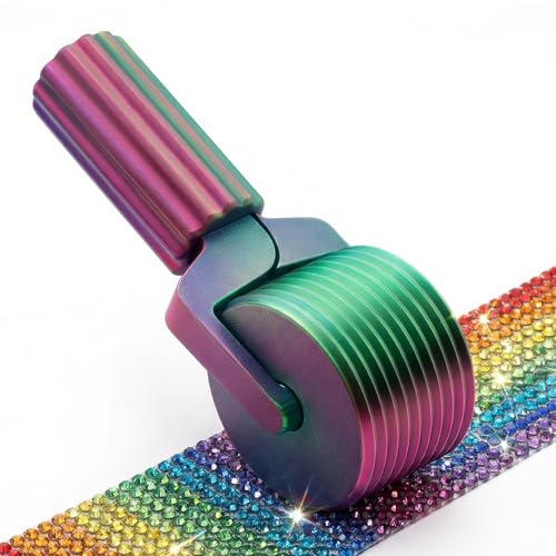 Diamond Art Roller Tool Easy-Grip Hand Diamond Painting Roller Tool with 10 Ridges Detachable Colorful Diamond Painting Accessories for Square & Round Drill Canvas Straightening & Pressing