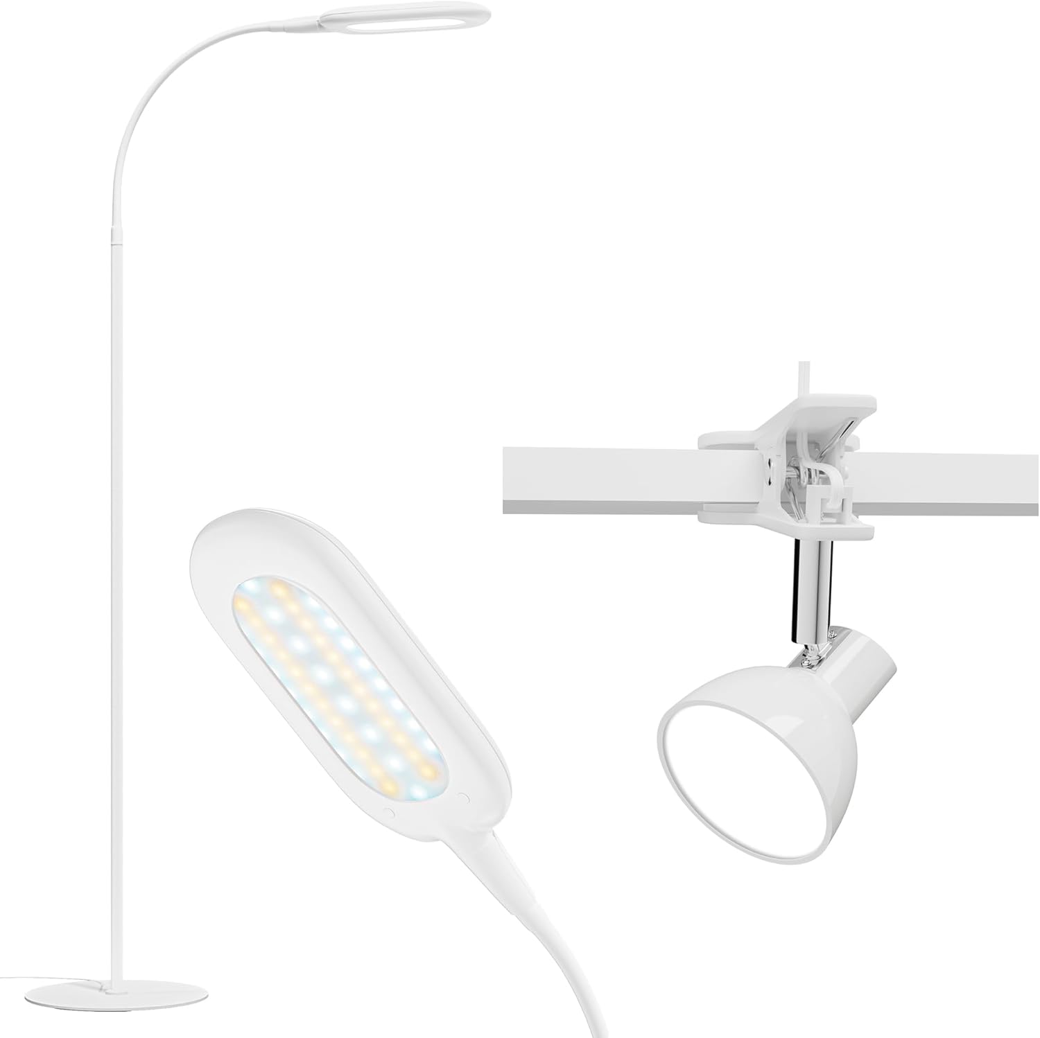 deeloop Eye-Care LED Reading Light for Living Room Set | White Book Reading Light Bundle