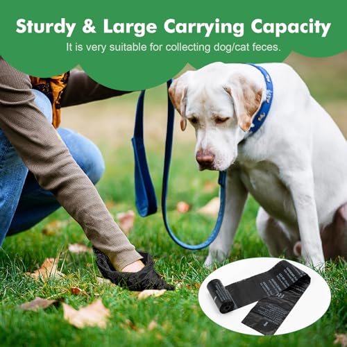 REVER GH50, 300 Stück Hundekotbeutel, Extra Stark Kotbeutel für Hunde, Parfümfrei, 33 x 23 cm, Schwarz (20 Rollen, 15 pro Rolle)