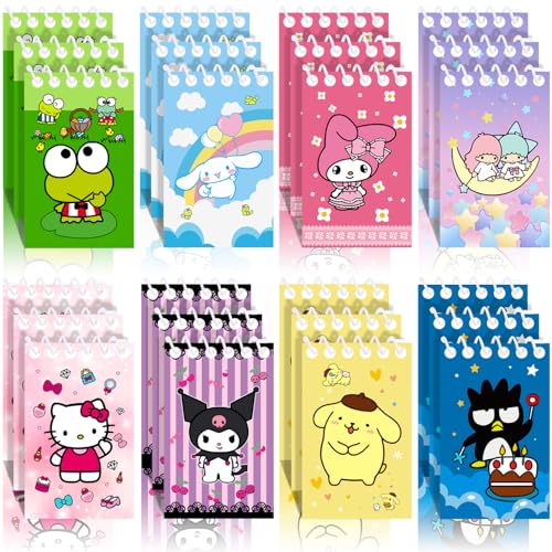 Image of Kitty Birthday Party Supplies, 24Pcs Mini Notepads for Kawaii Birthday Party Favors, Goodie Bag Stuffers, Children Classroom Rewards, 8 Types