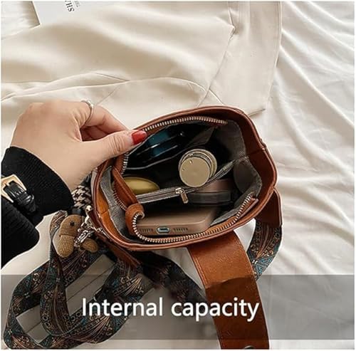 Bootara Bucket Bag, Bootara Women's Vintage Bunny Charm Bucket Bag Convertible Shoulder/Crossbody, Spacious Travel Tote4