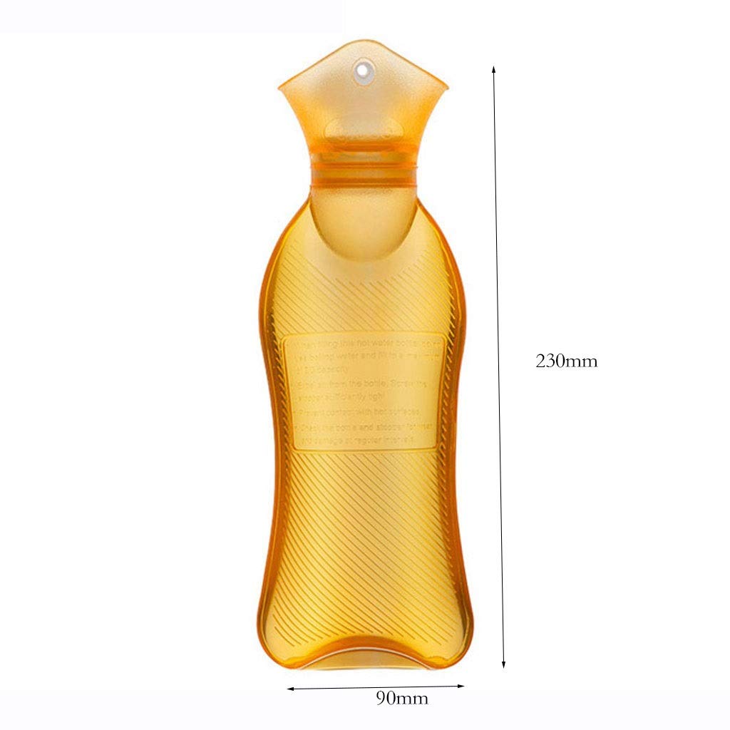 Botellas de agua caliente, botella portátil reutilizable, inyección for estudiantes, llena, bolsa(Gold)