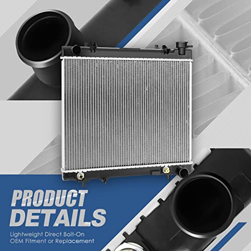 Image of Auto Dynasty Radiator Compatible with 2005-2011 Dodge Dakota Mitsubishi Raider Ram Dakota 3.7L V6 4.7L V8 AT /MT, DPI 2847 Factory Style 1-Row Cooling Radiator, Aluminum Core
