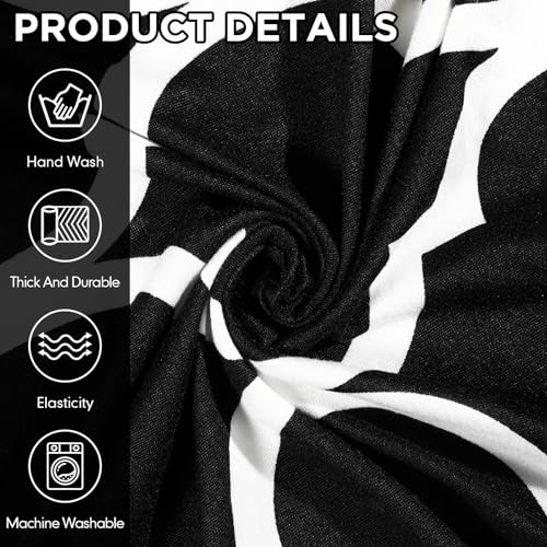 Peryiter 2 Pcs Couch Cover Set for Living Room Furniture Covers for Couch and Sofas Loveseat Arm Chair Slipcover, Furniture Protector, Stretch, Wrinkle Free (Black) - Image 5