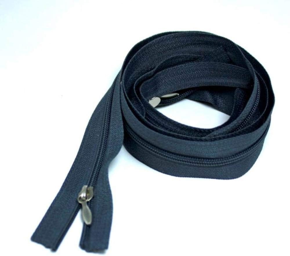 3 piezas Cremallera de doble cabeza cremallera 1.5 m funda de edredón de ropa de cama cremallera larga especial funda de almohada cojín 3 cremallera de nylon rojo blanco, gris, 3#