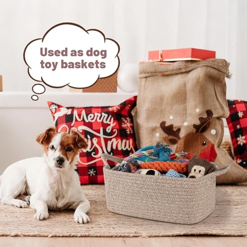 Image of OIASKET Gift Basket Empty with Handle, Small Woven Baskets for Gifts Empty | 13.6 inchx10 inchx5.9 inch, Baby Shower Toy Storage Baskets, Dog Toy Storage for Organizing, with Gift Bag Ribbon Tissue Paper
