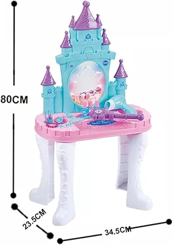Miniatura 2 de RBN Juego de mesa de tocador de princesa de nieve para niños con luces, sonidos, silla, accesorios de moda y maquillaje para niños y juegos de
