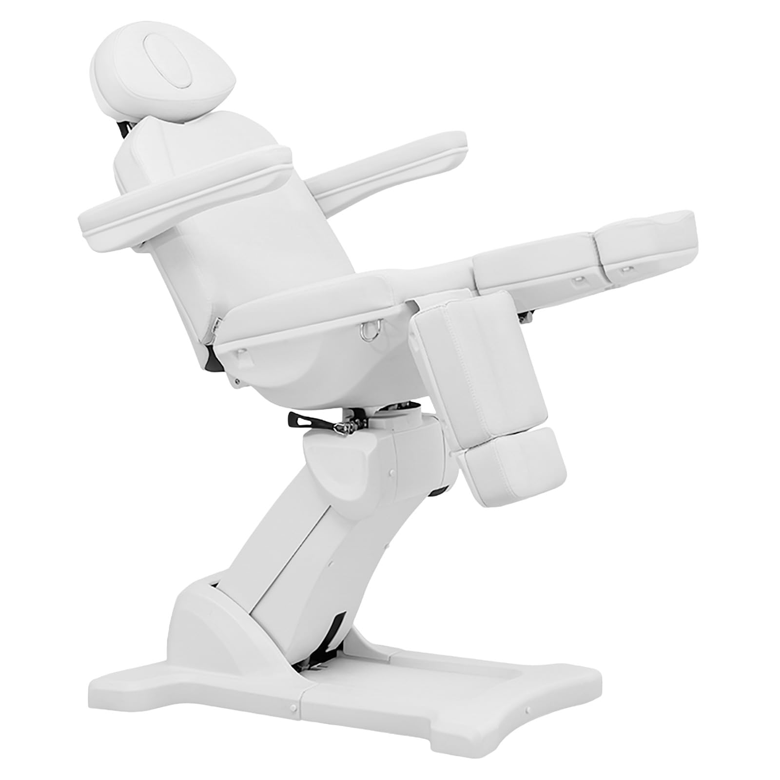 Physa Fußpflegestuhl Höhen-, Rücken-, Sitz-, Arm- und Fußeinstellung 150 kg Motor 200 W weiß Polster 9 cm Kosmetikstuhl Pedikürestuhl