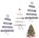 ★El adorno de Navidad está diseñado con cartas para los buenos deseos, el aspecto elegante hace que sea adapta muy bien con otras decoraciones, haz tu hogar más festivo