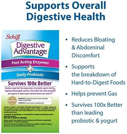 Miniatura 3 de Digestive Advantage Enzimas de acción rápida más cápsulas probióticas diarias, 1