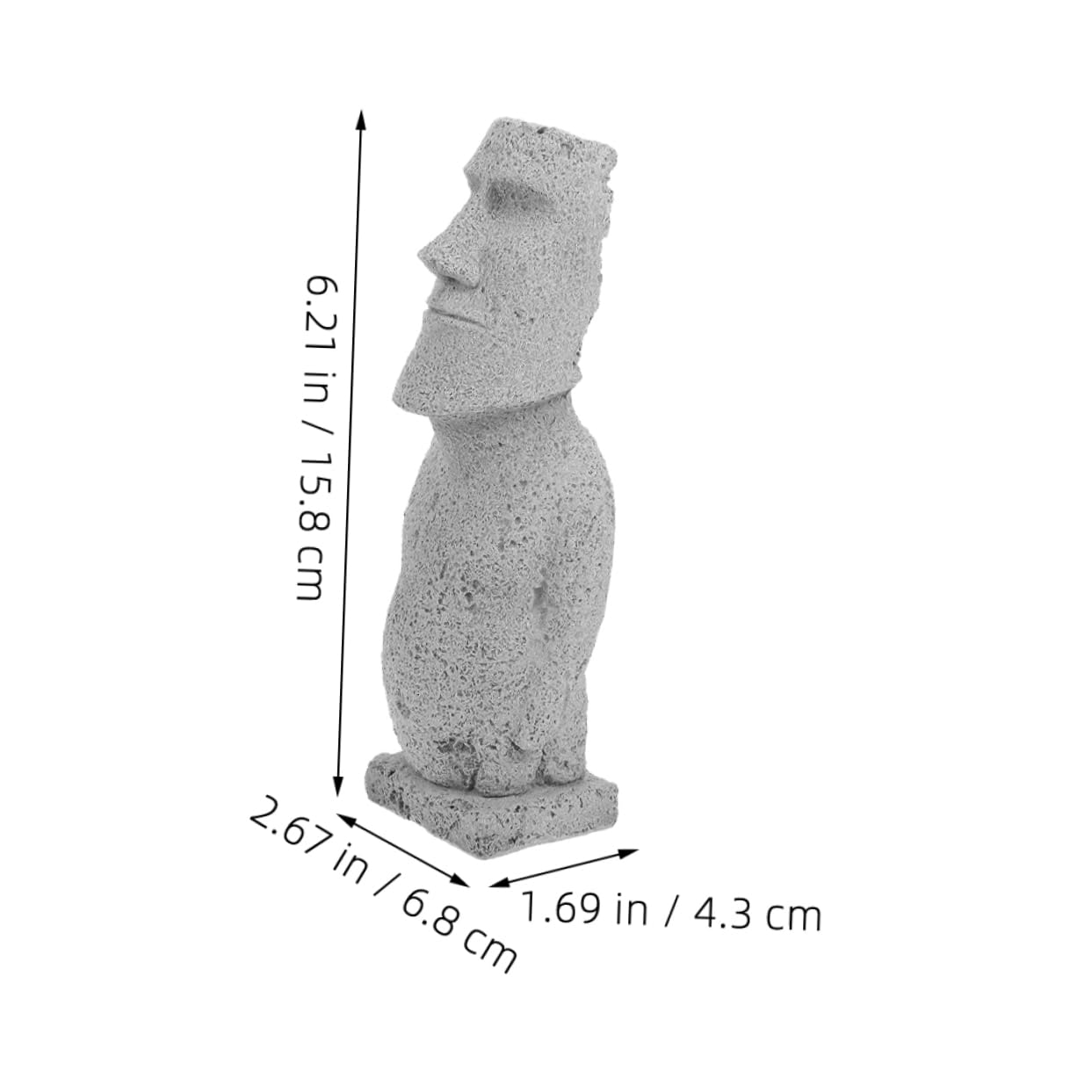 Alipis 3 Sztuk Moai Statua Ozdoby Fish Tank Ozdobić Małe Moai Statua Pulpit Moai Statua Akwarium Rzeźba Z Kamienia Dekoracja Akwarium Fish Tank Moai Ozdoba Moai Statua Do Akwarium